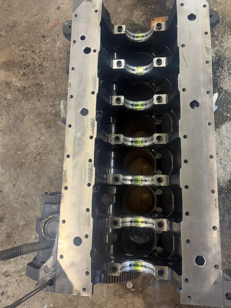 Bare engine block after machining
