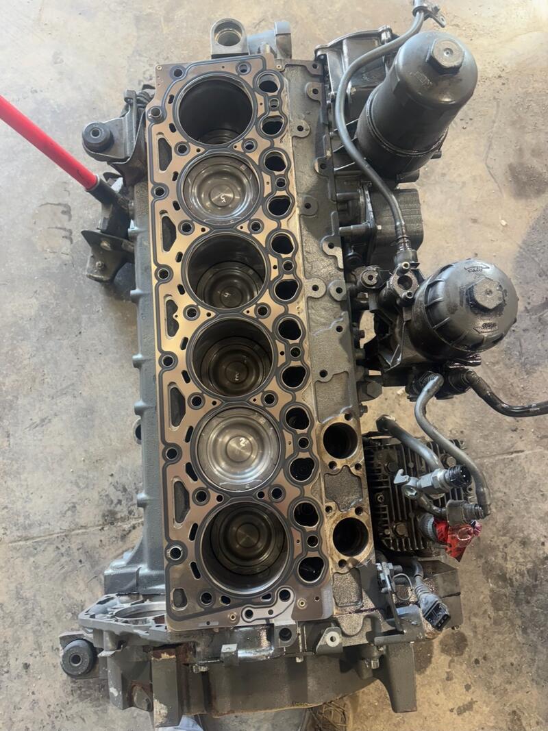 Engine with the head off for inspection